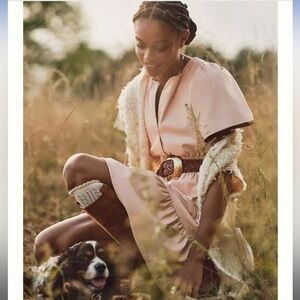 Vegan leather anthro dress